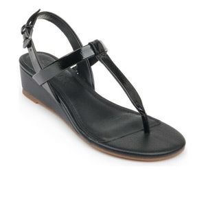 Splendid  Black Avalon Thong Wedges Size 7.0